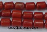 CTB709 15.5 inches 6*8mm tube red jasper beads wholesale