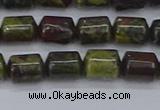 CTB713 15.5 inches 6*8mm tube dragon blood jasper beads wholesale