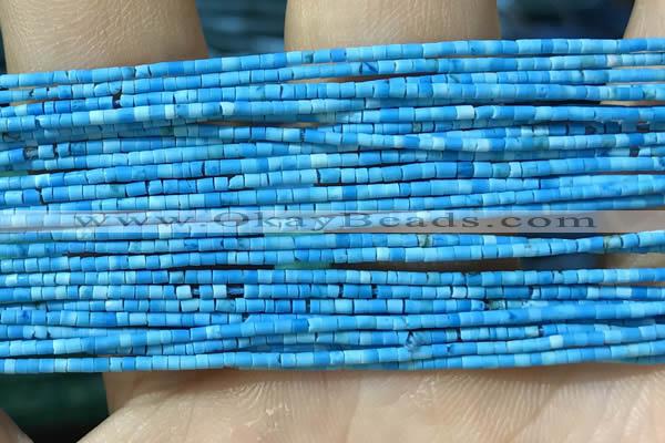 CTB803 15.5 inches 1mm tube turquoise beads wholesale