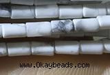 CTB811 15.5 inches 2*4mm tube white howlite beads wholesale