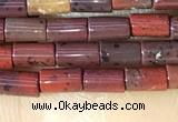 CTB815 15.5 inches 2*4mm tube red jasper beads wholesale