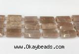 CTB861 13*25mm - 15*28mm faceted flat tube moonstone beads