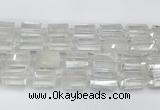 CTB875 13*25mm - 14*19mm faceted tube yellow white crystal beads