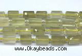 CTB945 15 inches 13*25mm - 14*19mm faceted tube lemon quartz beads