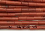 CTB990 15 inches 2*4mm tube red jasper beads