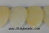 CTD03 Top drilled 22*30mm flat teardrop yellow aventurine beads