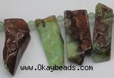 CTD1205 Top drilled 5*20mm - 10*40mm sticks Australia chrysoprase beads