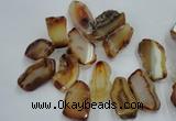 CTD1500 Top drilled 10*20mm - 15*30mm freeform agate slab beads