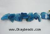 CTD1507 Top drilled 25*40mm - 35*55mm freeform agate slab beads