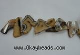 CTD1508 Top drilled 30*45mm - 40*60mm freeform agate slab beads