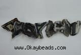 CTD1509 Top drilled 30*45mm - 40*55mm freeform agate slab beads