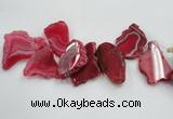 CTD1511 Top drilled 30*50mm - 40*65mm freeform agate slab beads