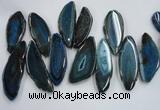 CTD1521 Top drilled 25*50mm - 30*60mm freeform agate slab beads