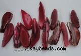 CTD1523 Top drilled 20*55mm - 25*80mm freeform agate slab beads