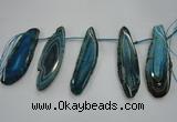 CTD1527 Top drilled 30*50mm - 35*75mm freeform agate slab beads