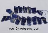 CTD1582 Top drilled 20*35mm - 30*50mm freeform lapis lzuli beads