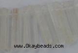 CTD1620 Top drilled 5*25mm - 6*45mm sticks white crystal beads