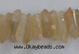 CTD1624 Top drilled 4*15mm - 6*35mm sticks plated quartz beads