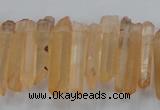 CTD1630 Top drilled 5*20mm - 8*30mm sticks red quartz beads