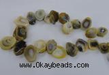 CTD1635 Top drilled 15*20mm - 25*35mm freeform agate beads