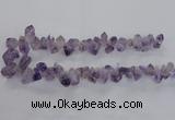 CTD1642 Top drilled 10*20mm - 15*25mm faceted nuggets amethyst beads