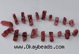 CTD1651 Top drilled 10*20mm - 15*40mm freeform druzy agate beads