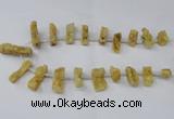 CTD1652 Top drilled 10*20mm - 15*40mm freeform druzy agate beads