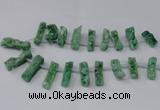 CTD1654 Top drilled 10*20mm - 15*40mm freeform druzy agate beads