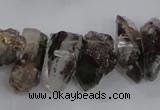 CTD1659 Top drilled 6*12mm - 15*25mm sticks green phantom quartz beads