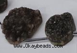 CTD1673 Top drilled 18*25mm - 25*35mm freeform druzy agate beads