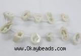 CTD1680 Top drilled 15*25mm - 30*35mm nuggets druzy agate beads