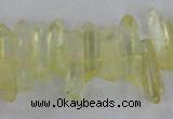 CTD1690 Top drilled 5*15mm - 7*35mm sticks dyed white crystal beads