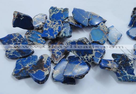 CTD1779 Top drilled 25*30mm - 40*50mm freeform sediment jasper beads