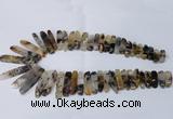 CTD1917 Top drilled 6*20mm - 10*60mm sticks montana agate beads