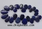 CTD1921 Top drilled 18*25mm - 25*40mm freeform lapis lazuli beads