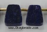 CTD1925 Top drilled 20*25mm - 22*28mm trapezoid lapis lazuli beads