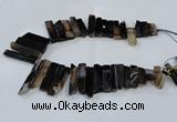 CTD1982 Top drilled 8*25mm - 10*50mm sticks agate gemstone beads