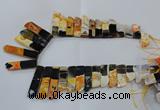 CTD1985 Top drilled 10*25mm - 12*50mm sticks agate gemstone beads