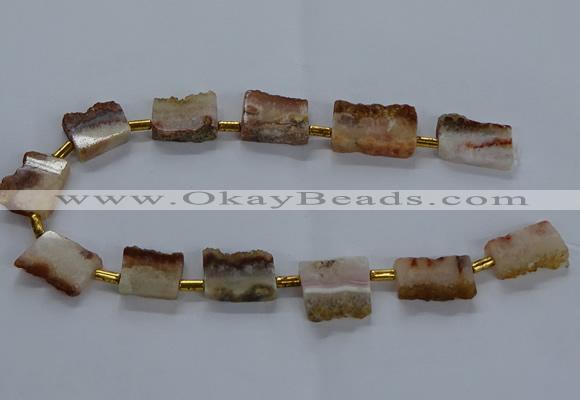 CTD1993 Top drilled 18*25mm - 20*25mm freeform druzy citrine beads