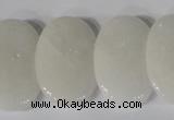 CTD20 Top drilled 20*30mm oval white stone beads wholesale