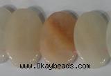 CTD21 Top drilled 20*30mm oval pink aventurine beads wholesale