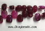 CTD2123 Top drilled 15*25mm - 18*25mm freeform agate beads