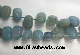 CTD2126 Top drilled 15*25mm - 18*25mm freeform agate beads