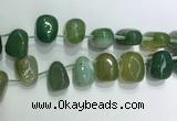 CTD2128 Top drilled 15*25mm - 18*25mm freeform agate beads