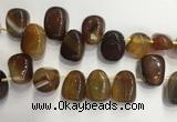 CTD2131 Top drilled 15*25mm - 18*25mm freeform agate beads