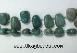 CTD2150 Top drilled 15*25mm - 18*25mm freeform amazonite beads