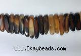 CTD2171 Top drilled 8*20mm - 10*40mm sticks agate gemstone beads