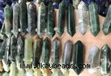 CTD2245 Top drilled 10*22mm - 12*45mm faceted nuggets Indian agate beads