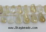 CTD2267 Top drilled 16*28mm - 20*30mm faceted freeform citrine beads