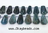 CTD2276 Top drilled 16*28mm - 20*30mm faceted freeform apatite beads